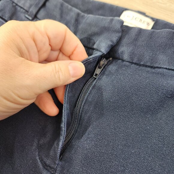 J. Crew Womens Navy Stretch Chino Pants Size Cotton Blend Women's Size 4 S - Picture 8 of 13